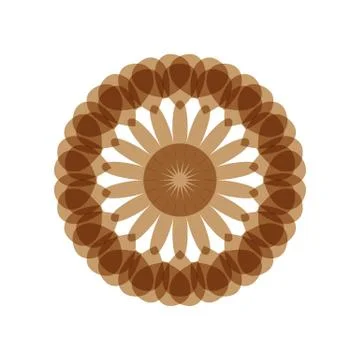 BROWN MANDALA GEOMETRIC (3) Stock Illustration
