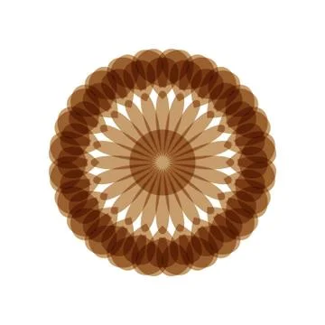 BROWN MANDALA GEOMETRIC (3) Stock Illustration
