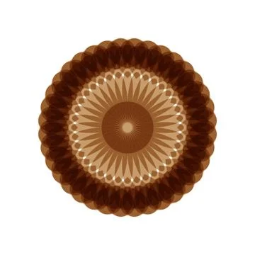 BROWN MANDALA GEOMETRIC (3) Stock Illustration
