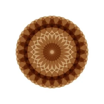 BROWN MANDALA GEOMETRIC (3) Illustrazione stock