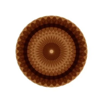 BROWN MANDALA GEOMETRIC (3) Stock Illustration