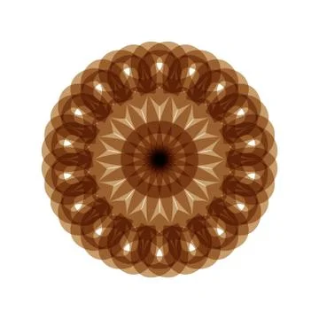 BROWN MANDALA GEOMETRIC (4) Stock Illustration