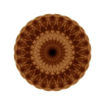 BROWN MANDALA GEOMETRIC (4) Illustrazione stock