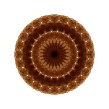 BROWN MANDALA GEOMETRIC (4) Stock Illustration