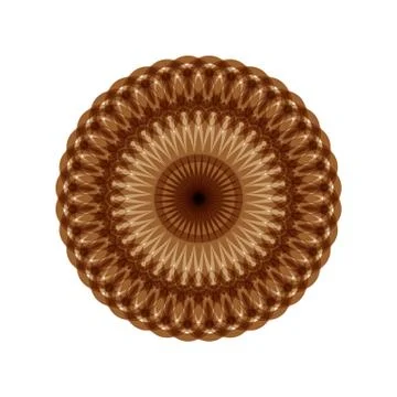 BROWN MANDALA GEOMETRIC (4) Illustrazione stock
