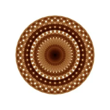 BROWN MANDALA GEOMETRIC (4) Illustrazione stock