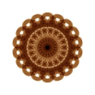 BROWN MANDALA GEOMETRIC (4) Stock Illustration