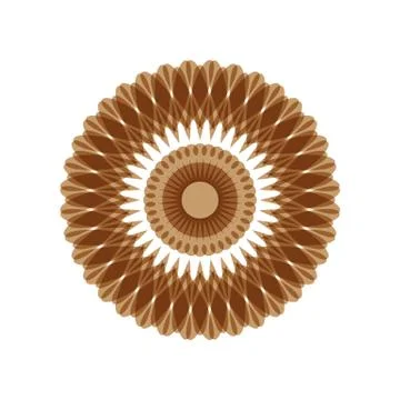BROWN MANDALA GEOMETRIC (5) Stock Illustration
