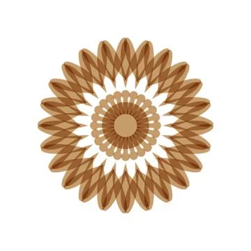 BROWN MANDALA GEOMETRIC (5) Stock Illustration