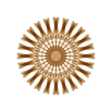 BROWN MANDALA GEOMETRIC (5) Illustrazione stock