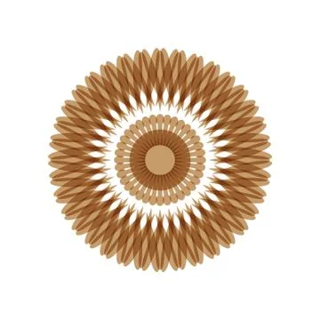BROWN MANDALA GEOMETRIC (5) Stock Illustration