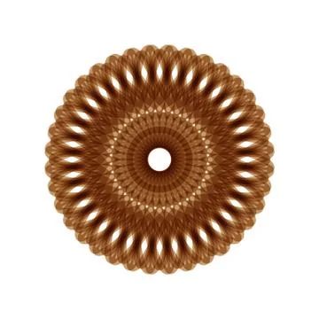 BROWN MANDALA GEOMETRIC (6) Stock Illustration