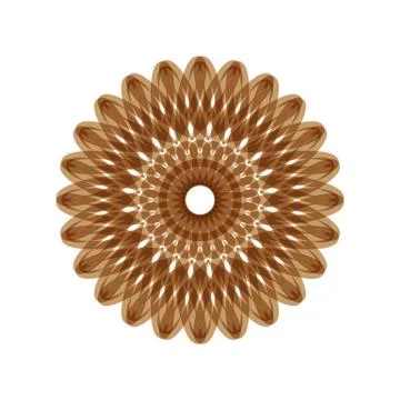 BROWN MANDALA GEOMETRIC (6) Stock Illustration