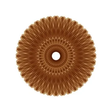 BROWN MANDALA GEOMETRIC (6) Stock Illustration