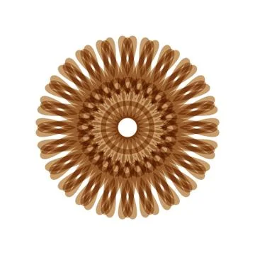 BROWN MANDALA GEOMETRIC (6) Stock Illustration