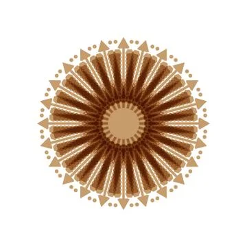BROWN MANDALA GEOMETRIC (7) Stock Illustration