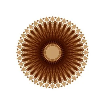 BROWN MANDALA GEOMETRIC (7) Stock Illustration