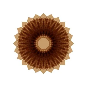 BROWN MANDALA GEOMETRIC (7) Stock Illustration