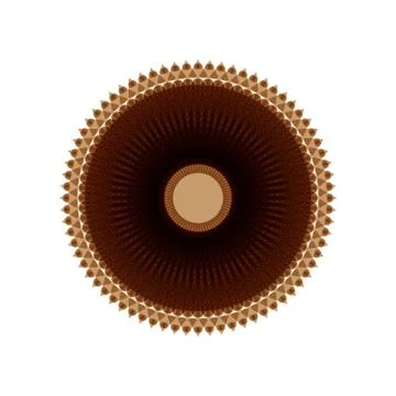 BROWN MANDALA GEOMETRIC (7) Stock Illustration
