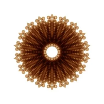 BROWN MANDALA GEOMETRIC (8) Stock Illustration