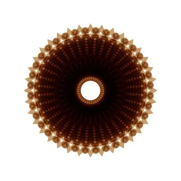 BROWN MANDALA GEOMETRIC (8) Stock Illustration