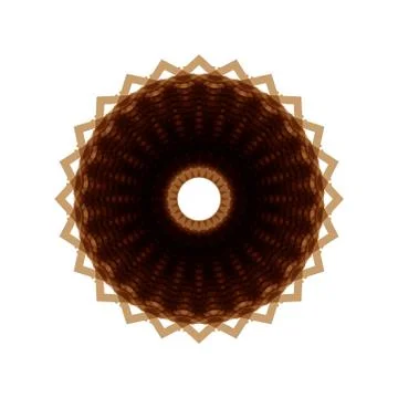 BROWN MANDALA GEOMETRIC (8) Stock Illustration