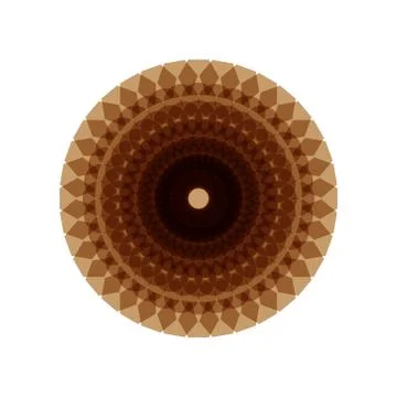 BROWN MANDALA GEOMETRIC (9) Stock Illustration