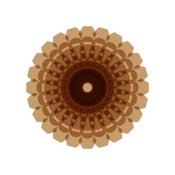 BROWN MANDALA GEOMETRIC (9) Stock Illustration