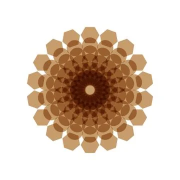 BROWN MANDALA GEOMETRIC (9) Stock Illustration