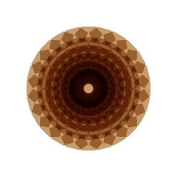 BROWN MANDALA GEOMETRIC (9) Stock Illustration