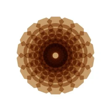BROWN MANDALA GEOMETRIC (9) Stock Illustration