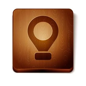 Brown Map pin icon isolated on white background. Navigation, pointer, location Stock Illustration
