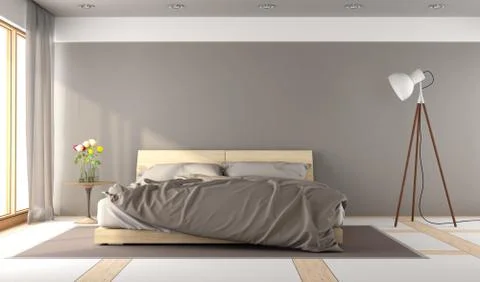 Brown master bedroom Illustrazione stock