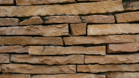 Brown Matte Decorative Wall Stone. Stock Footage 314876565