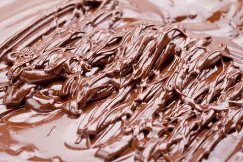 Brown melted chocolate Stock Photos