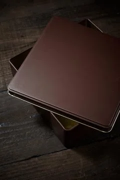 Brown metal box Stock Photos