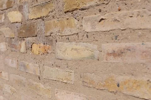 Brown misty brick wall Fotos de archivo