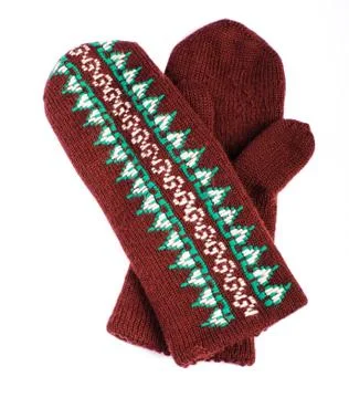 Brown mittens 스톡 사진