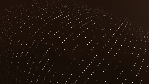 Brown modern technology background, golden and white dot pattern,  loop animated Stock Footage 297428595