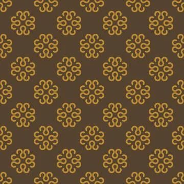 Brown monochrome boho pattern Stock Illustration