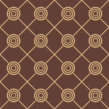 Brown monochrome circle fabric pattern Stock Illustration