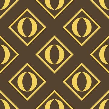 Brown monochrome circle geometric pattern Stock Illustration