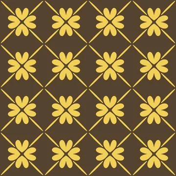 Brown monochrome floral pattern Stock Illustration