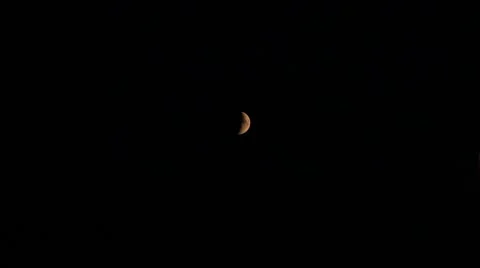Brown Moon dark Stock Footage 53158328