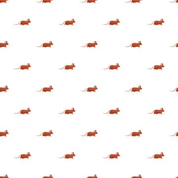 Brown mouse cartoon repeating pattern creating animal background Stock Illustration