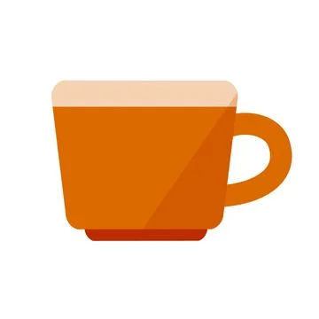 Brown mug Side view Illustrazione stock