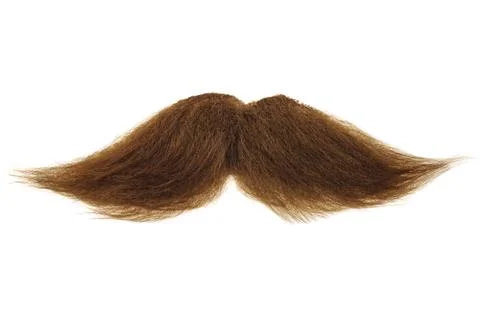 Brown mustache isolated on white Foto stock
