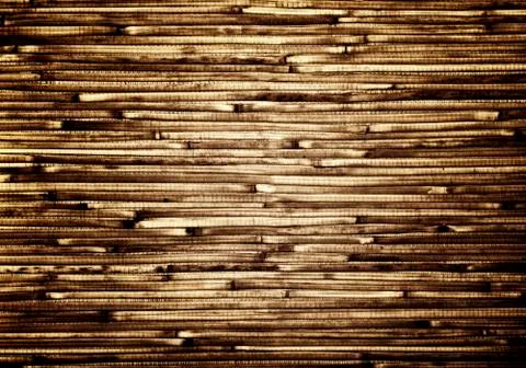 Brown natural background with bamboo texture Stock Illustration