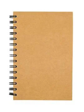 Brown Notebook Isolated on white background Stock Photos