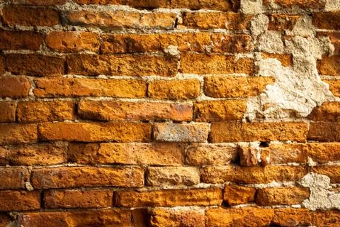 Brown old brick wall texture background Stock Photos